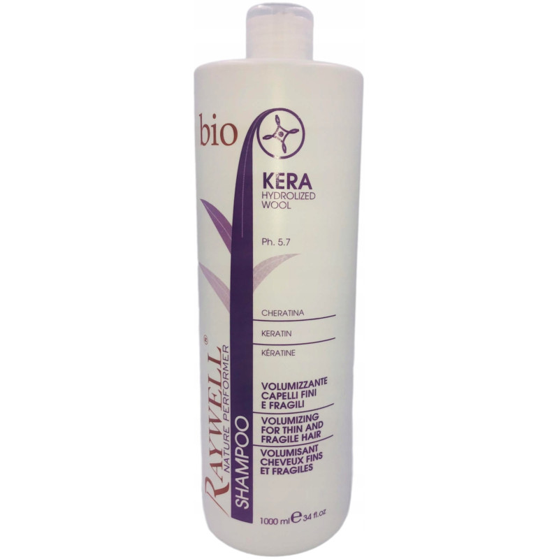 Raywell BIO KERA VOLUMIZZANTE Шампунь для об'єму тонкого волосся з протеїнами пшениці 1000ml RR350