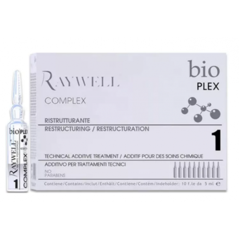 Raywell BIO PLEX Ампули для захисту волосся під час фарбування та освітлення волосся  RR360 10шт*5мл