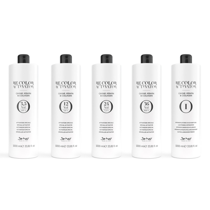 Be hair Окисник 1,05%, 3,6%, 7,2%, 10,8%, I "Be color" з кератином, колагеном та чорною ікрою 1000мл