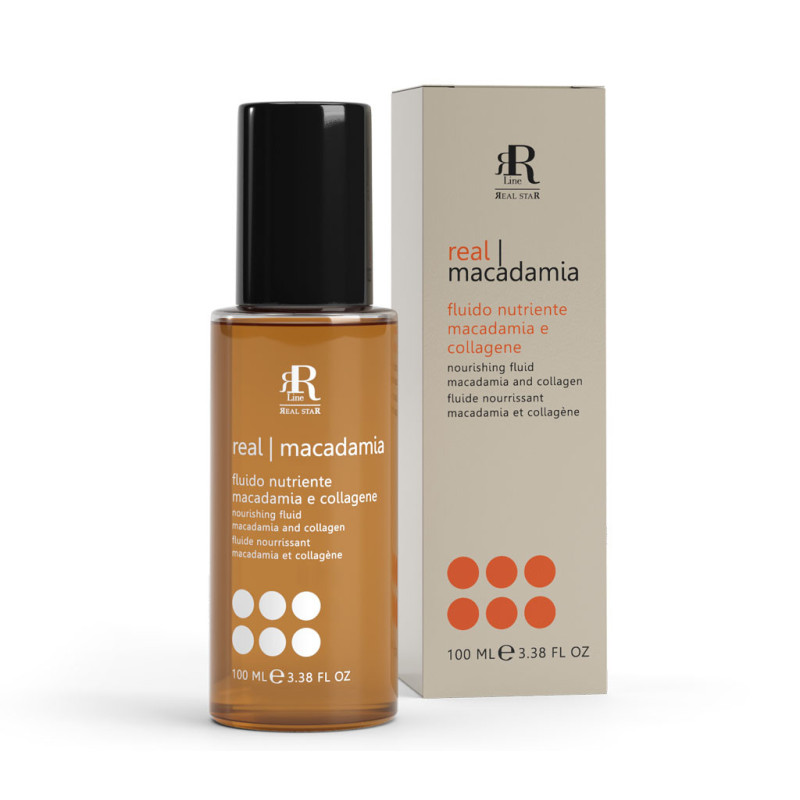 Rline Star Флюід для волосся "REAL MACADAMIA" з олією макадамії та коллагеном (корич.) 100мл