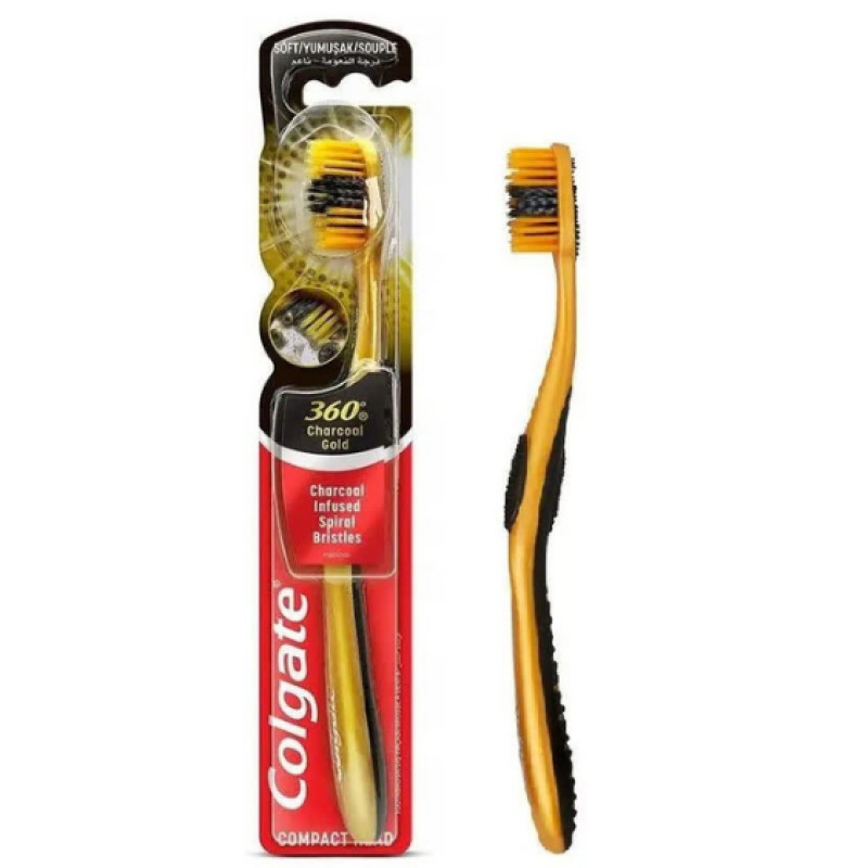 Зубна щітка Colgate 360 °CHARCOAL GOLD SOFT