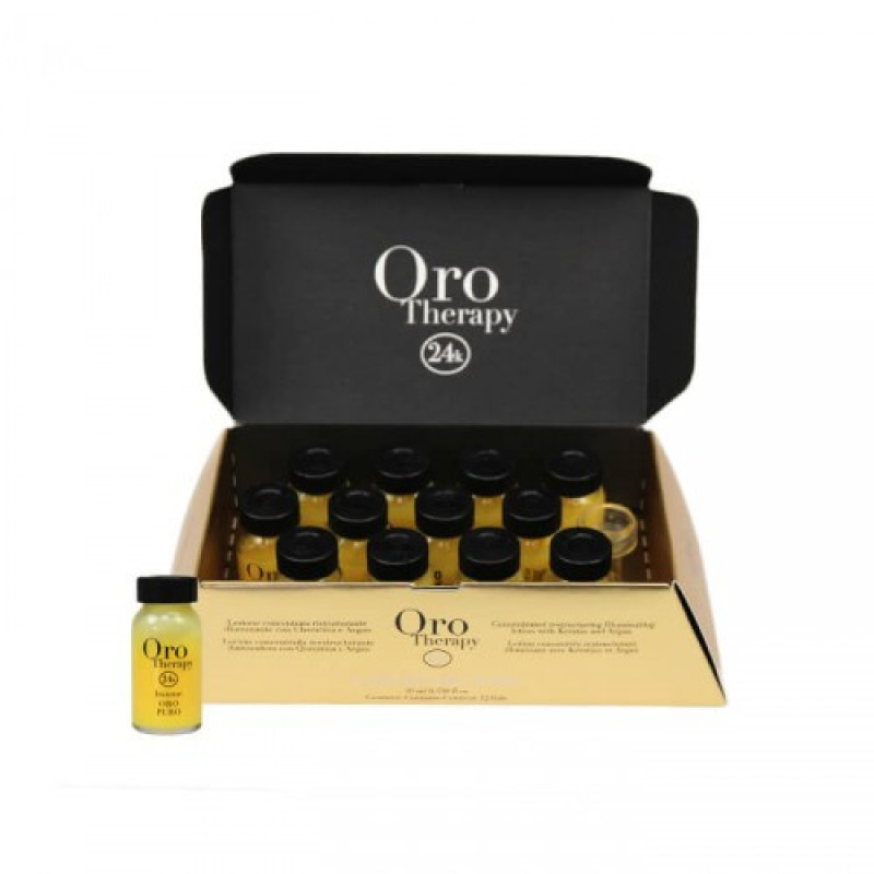 Fanola Oro Therapy Відновлюючий лосьйон з кератином і олією аргани , 10 мл х 12 шт