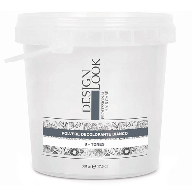 Design look Порошок освітлюючий на 8 тонів білий 500г