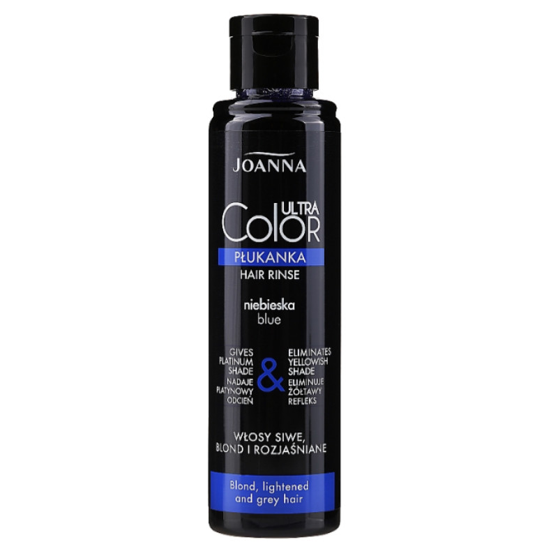 Joanna Ополіскувач ULTRA Color System фарбуючий для освітленого та сивого волосся Блакитний 150мл