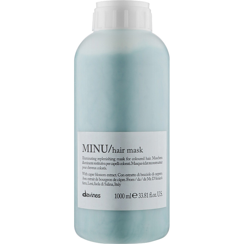 Davines MINU hair mask - Відновлювальна маска для блиску та збереження кольору фарбованого волосся 1000мл