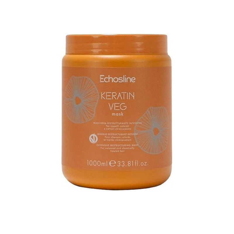 Echosline Маска "VEGAN KERATIN" з кератином для пошкодженого волосся 1000 мл