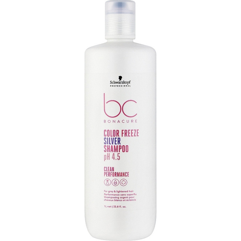Schwarzkopf Professional BONACURE Шампунь антижовтий "COLOR FREEZE SILVER SHAMPOO" 250мл