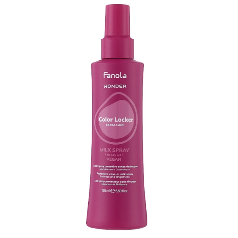 Fanola Незмивне спрей-молочко "Color Locker" для відновлення,блиску, захисту кольору Wonder Vegan 195мл