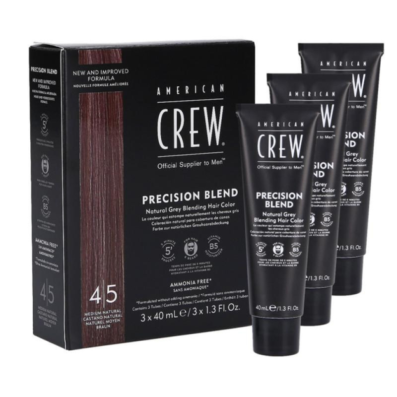 American Crew Система маскування сивини (рівень 4-5) "Precision Blend Medium" 3 х 40мл