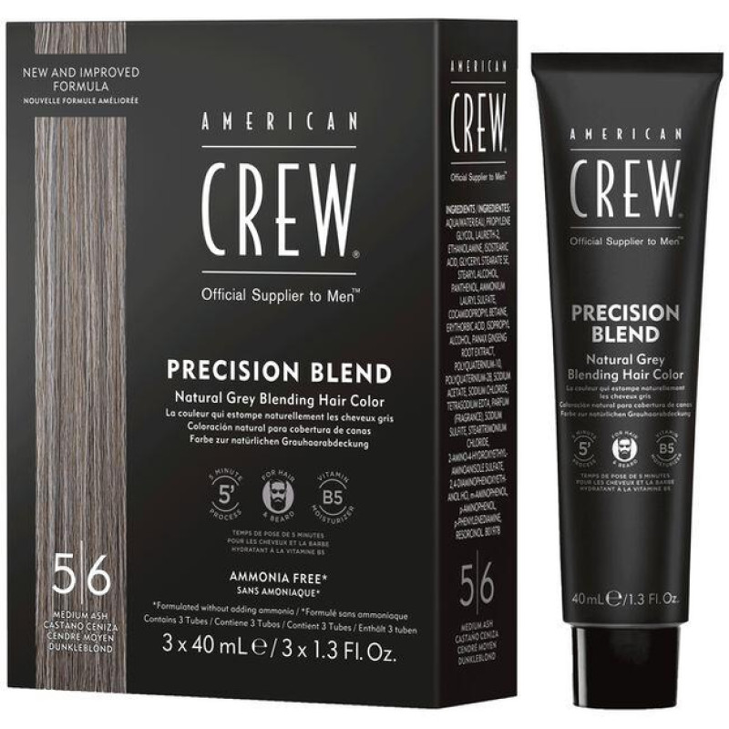 American Crew Система маскування сивини (рівень 5-6) "Precision Blend Medium Ash" 3 х 40мл