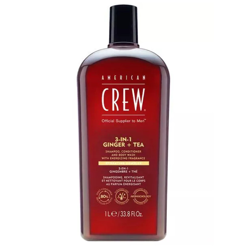 American Crew Засіб для очищення волосся та тіла 3в1 "ENERGIZING" 1000мл