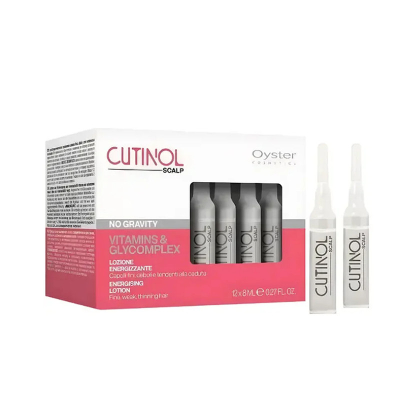 Oyster CUTINOL PLUS SCALP NO GRAVITY Ампулы-лосьон проти випадіння волосся з вітамінами (12х8мл)