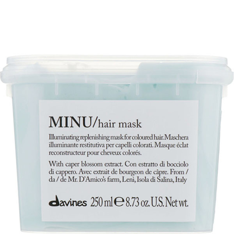 Davines MINU hair mask Відновлювальна маска для блиску та збереження кольору фарбован волосся 250мл