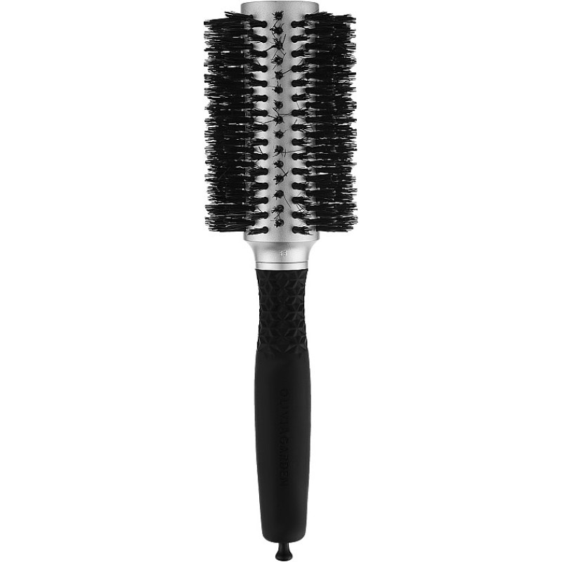 Olivia Garden Браш Термо ESSENTIAL BLOWOUT Soft Boar Bristles Silver 35